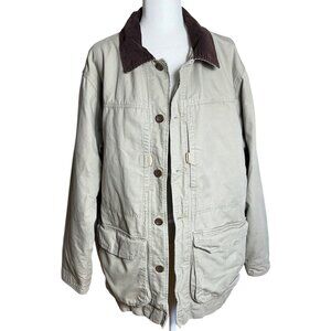 Cabela Chore Coat Tan Jacket Field Barn Ranch Work Canvas Utility Gorpcore Men L